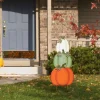 Set of 2 36"H Fall Stacked Pumpkin Yard Stake
