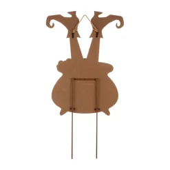 Set of 2 32"H Halloween Metal Yard Stake Standing Decor Hanging Decor Three Function