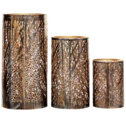 Set of 3 Metal Eclectic Lantern, 6