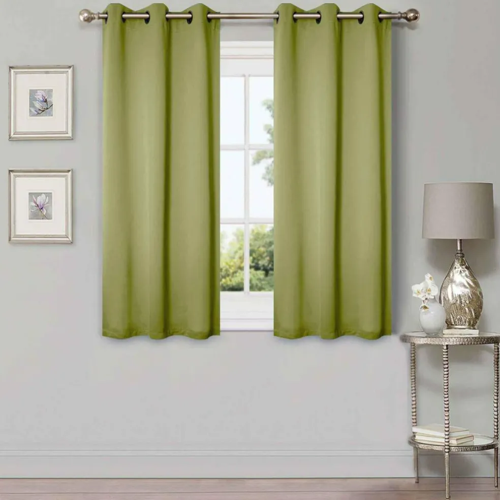 Set of 2 Panel Blackout Curtains Set, Durable Polyester Window Drapes with Thermal Insulation and Noise Reducing Features