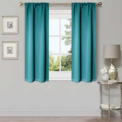 Set of 2 Panel Blackout Curtains Set, Durable Polyester Window Drapes with Thermal Insulation and Noise Reducing Features