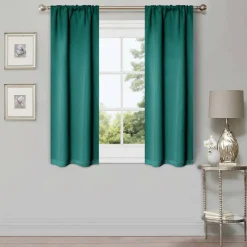 Set of 2 Panel Blackout Curtains Set, Durable Polyester Window Drapes with Thermal Insulation and Noise Reducing Features