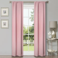 Set of 2 Panel Blackout Curtains Set, Durable Polyester Window Drapes with Thermal Insulation and Noise Reducing Features