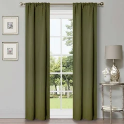 Set of 2 Panel Blackout Curtains Set, Durable Polyester Window Drapes with Thermal Insulation and Noise Reducing Features