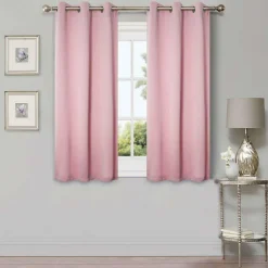 Set of 2 Panel Blackout Curtains Set, Durable Polyester Window Drapes with Thermal Insulation and Noise Reducing Features