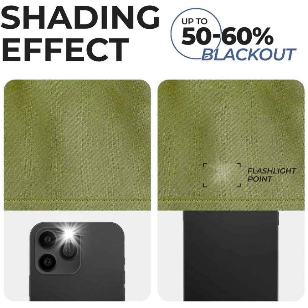 Set of 2 Panel Blackout Curtains Set, Durable Polyester Window Drapes with Thermal Insulation and Noise Reducing Features