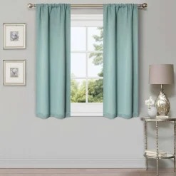 Set of 2 Panel Blackout Curtains Set, Durable Polyester Window Drapes with Thermal Insulation and Noise Reducing Features