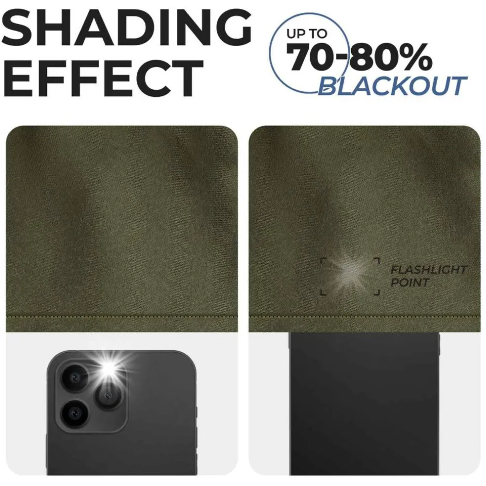 Set of 2 Panel Blackout Curtains Set, Durable Polyester Window Drapes with Thermal Insulation and Noise Reducing Features