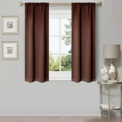 Set of 2 Panel Blackout Curtains Set, Durable Polyester Window Drapes with Thermal Insulation and Noise Reducing Features