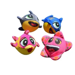 Set of 4 Pink and Yellow Fish Splasher Bombs Outdoor Pool Game 5"