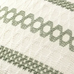Set of 2 Sage Green Boho Decorative Pillow Covers 12x20 Inch Farmhouse Rustic Couch Throw Pillows
