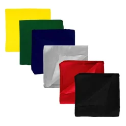 Set of 36 Solid 100% Polyester Unisex Bandanas - Wholesale