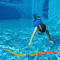 Set of 4 Vibrantly Colored Fun Moray Eel Diving Point Sticks Swimming Pool Toys 10''