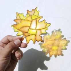 27 Sets Fall Leaf Suncatcher Craft Kit – DIY Window Art Painting Set with Maple, Oak & Autumn Leaf Designs | Includes Paints, Beads, Brushes, Hooks & Strings for Kids Classroom, Thanksgiving & Harvest Activities
