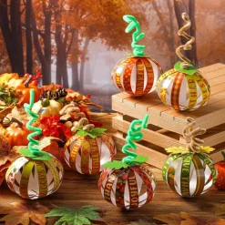 30 Sets Fall Religious Crafts Kit for Kids, Christian Pumpkin Maple Leaf DIY Paper Ornaments | Thanksgiving Tree Decorations for School Classroom, Church Activity, Home, Party Favors & Craft Projects