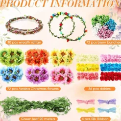 30 Sets Flower Crowns Making Kit