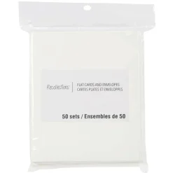 50 Sets of Ivory Flat Cards & Envelopes by Recollections™, 4.25" x 5.5"