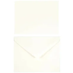 50 Sets of Ivory Flat Cards & Envelopes by Recollections™, 4.25