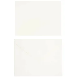 10 Sets of Ivory Flat Envelopes & Cards by Recollections™, 4.25" x 5.5"