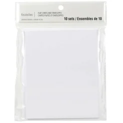 10 Sets of White Flat Cards & Envelopes by Recollections™, 4.25