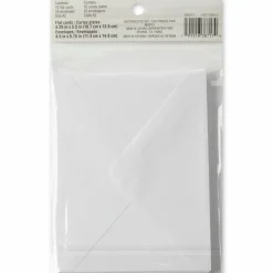 10 Sets of White Flat Cards & Envelopes by Recollections™, 4.25