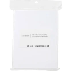 50 Sets of White Flat Cards & Envelopes by Recollections™, 5" x 7"