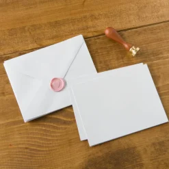 50 Sets of White Flat Cards & Envelopes by Recollections™, 4.25