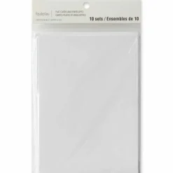 10 Sets of White Flat Cards & Envelopes by Recollections™, 5" x 7"