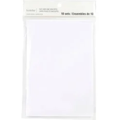 10 Sets of White Flat Cards & Envelopes by Recollections™, 5" x 7"