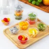 120 Sets - 2 oz Shot Cups with Lids, Airtight Portion Cups, Stackable Small Plastic Containers with Lids