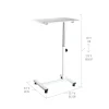 Seville Classics airLIFT Height Adjustable Mobile Rolling Laptop Cart Desk