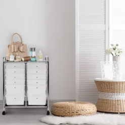 Seville Classics 12-Drawer Rolling Organizer Cart, 25.2