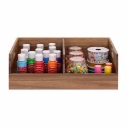 Seville Classics Large Acacia Desktop Organizer
