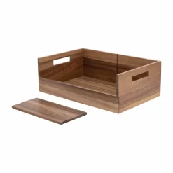 Seville Classics Large Acacia Desktop Organizer