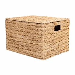 Seville Classics Large Water Hyacinth Bin with Lid
