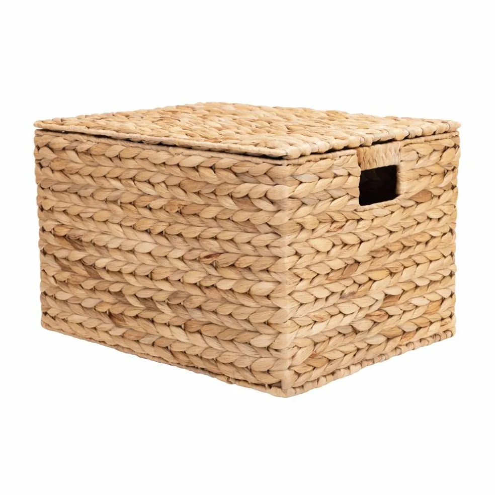 Seville Classics Large Water Hyacinth Bin with Lid