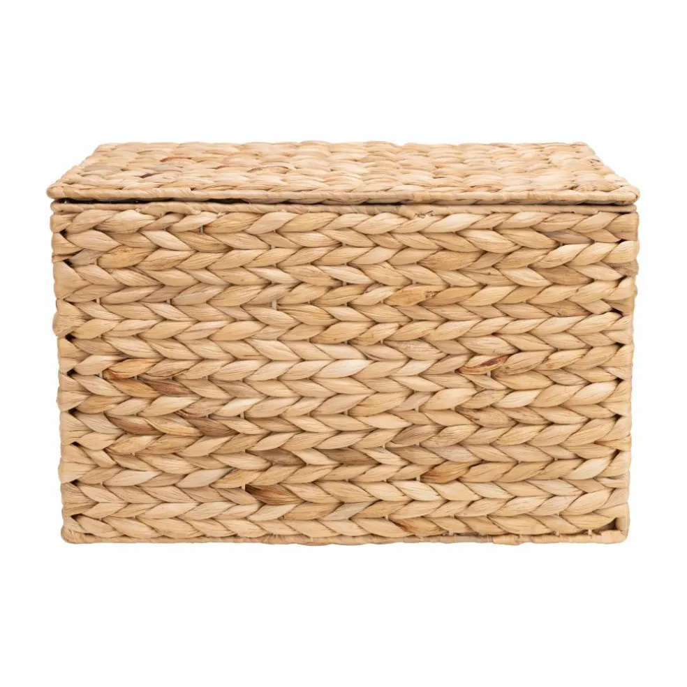 Seville Classics Large Water Hyacinth Bin with Lid