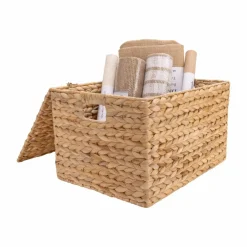 Seville Classics Large Water Hyacinth Bin with Lid