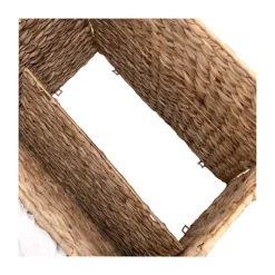 Seville Classics Natural Handwoven Lidded Laundry Hamper, 12.6" D x 18.5" W x 24" H