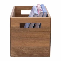 Seville Classics Small Acacia Bin