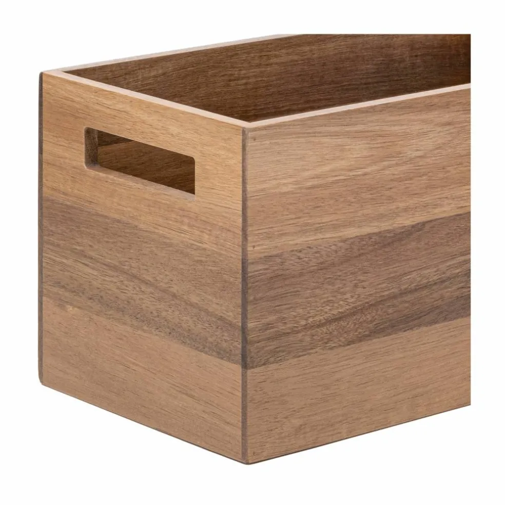 Seville Classics Small Acacia Bin