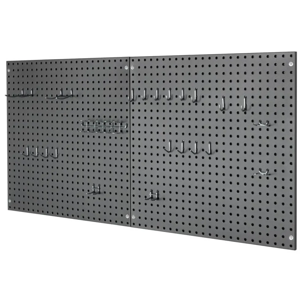 Seville Classics UltraHD 2-Piece Pegboard Set w/ 23 Piece Hook Assortment