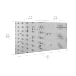 Seville Classics UltraHD 2-Piece Pegboard Set w/ 23 Piece Hook Assortment
