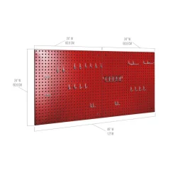Seville Classics UltraHD 2-Piece Pegboard Set w/ 23 Piece Hook Assortment
