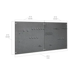 Seville Classics UltraHD 2-Piece Pegboard Set w/ 23 Piece Hook Assortment