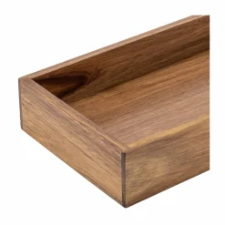 Seville Classics 15" x 6" x 2" Acacia Wood Drawer Organizer