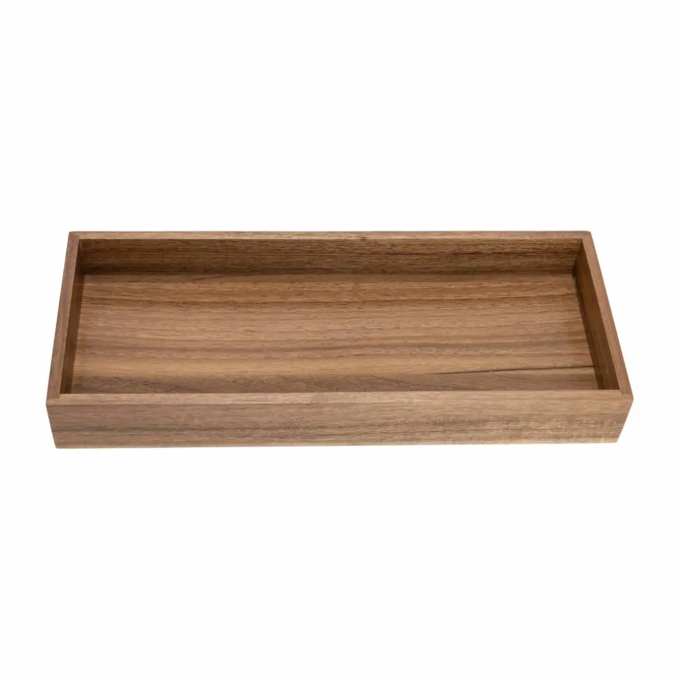 Seville Classics 15" x 6" x 2" Acacia Wood Drawer Organizer