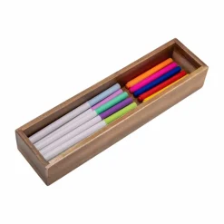 Seville Classics 12" x 3" x 2" Acacia Wood Drawer Organizer