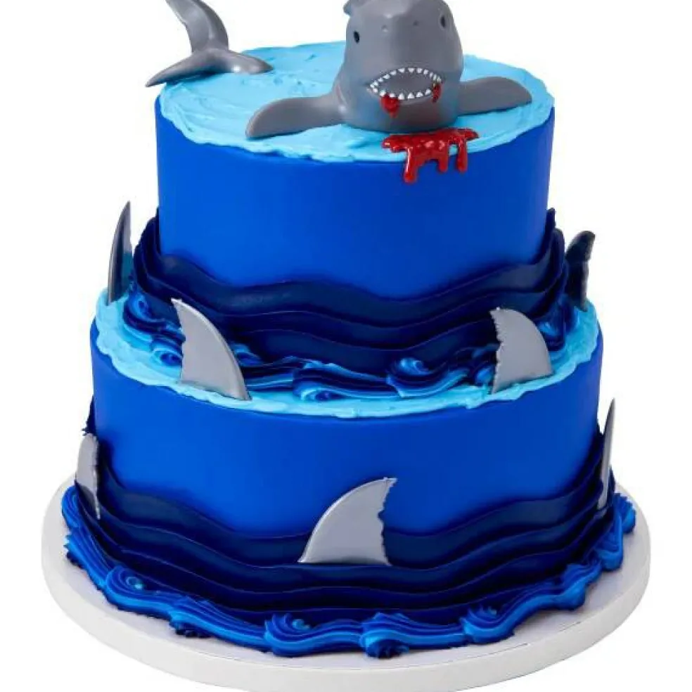 Shark Fins Cupcake Cake Decorating pics toppers 12 set