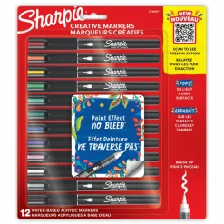 Sharpie® 12 Color Brush Tip Creative Markers